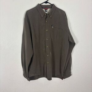 The North Face Brown Modal Collared Button Down Shirt Men's Size Large